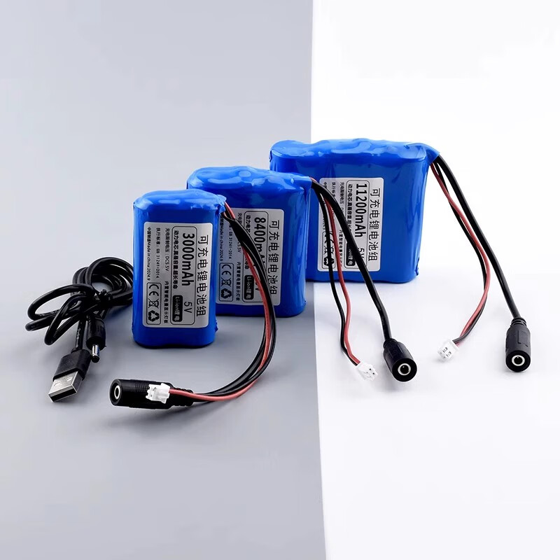 Zejie 5V lithium battery microcontroller LED light rechargeable battery USB fan 4G wireless network wifi Bluetooth module power supply typeC male + typeC female 3000mAh