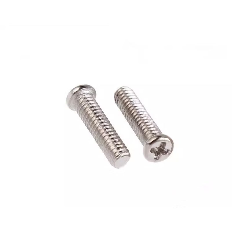 Maixin cross small round head screw nickel plated small pan head screw small cap small head diameter black PM1.6M2M2.5M3M4 M1.6*4 (1000) head 3.0_nickel plated