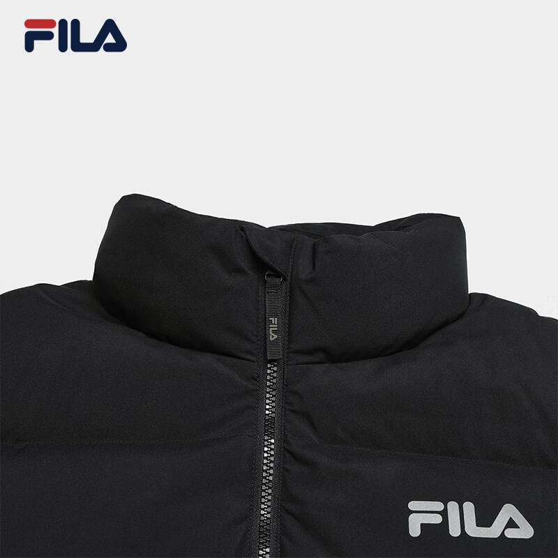 FILA Yi Yang Qianxi same style | Fila official men's down jacket 2025 winter new loose warm colorful down black - BK XL 180/100A/XL