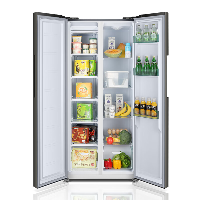 RIPU cross-folding double-door four-door large-capacity air-cooled frost-free frequency conversion first-class energy efficiency household embedded refrigerator double-door 468L direct cooling model (first-class energy efficiency)