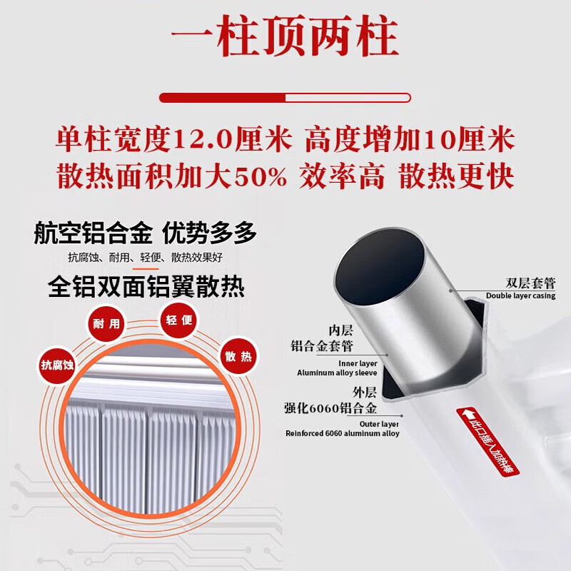 YHGFEE radiator household water and electricity intelligent water injection electric heater energy saving mobile heater indoor bathroom temperature control knob - see details 0 0mm*10 column