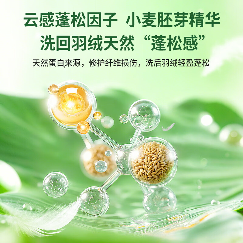 Water Guard down jacket fluffy detergent 400g*3 bottles of laundry detergent down jacket cleaning, yellowing, stain removal, oil removal and whitening