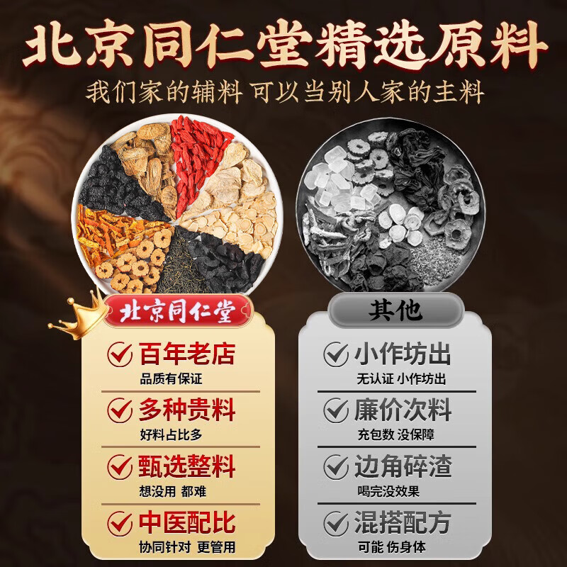 The Imperial Beijing Tongrentang Babao Tea nourishes the kidneys and strengthens yang. Men’s nourishing tea. Healthy tea. Men’s kidneys and liver are nourished by yin and yang deficiency.