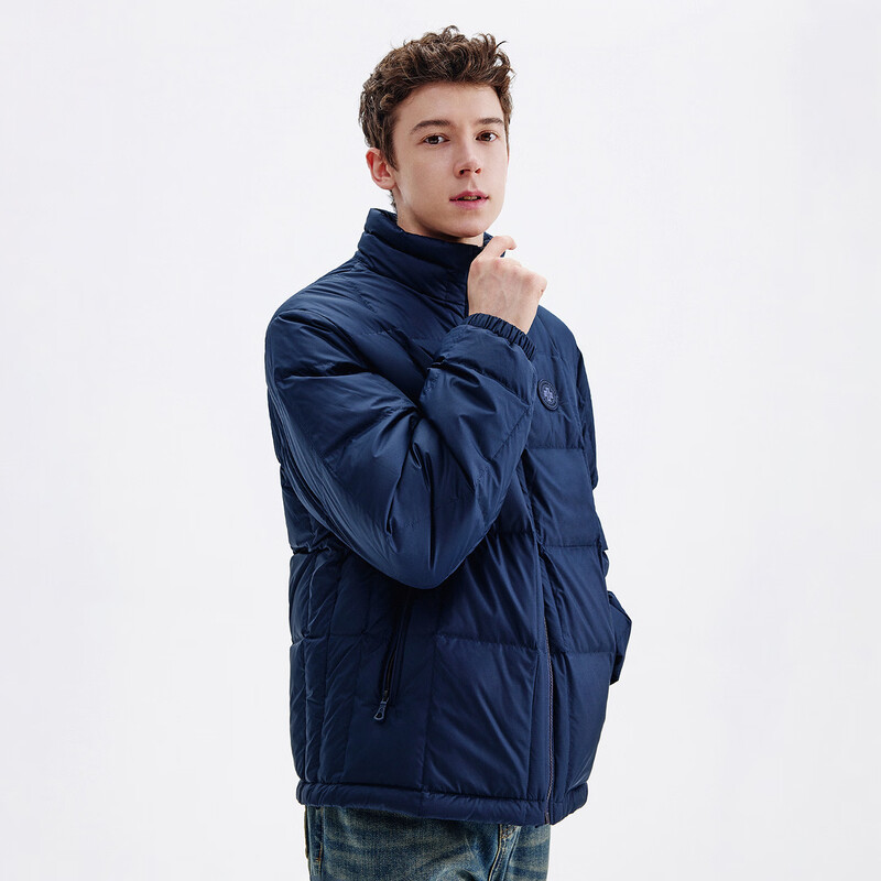 NVG YOUNG Italian small sailing stand collar short down jacket men's 25-year winter trend bread coat warm and cold jacket