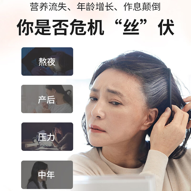 Ambrosin Bangli Iron Vitamin B12 Folic Acid 60 tablets for adults, men and women, middle-aged and elderly white hair and black hair active products for pregnant women to prepare for pregnancy