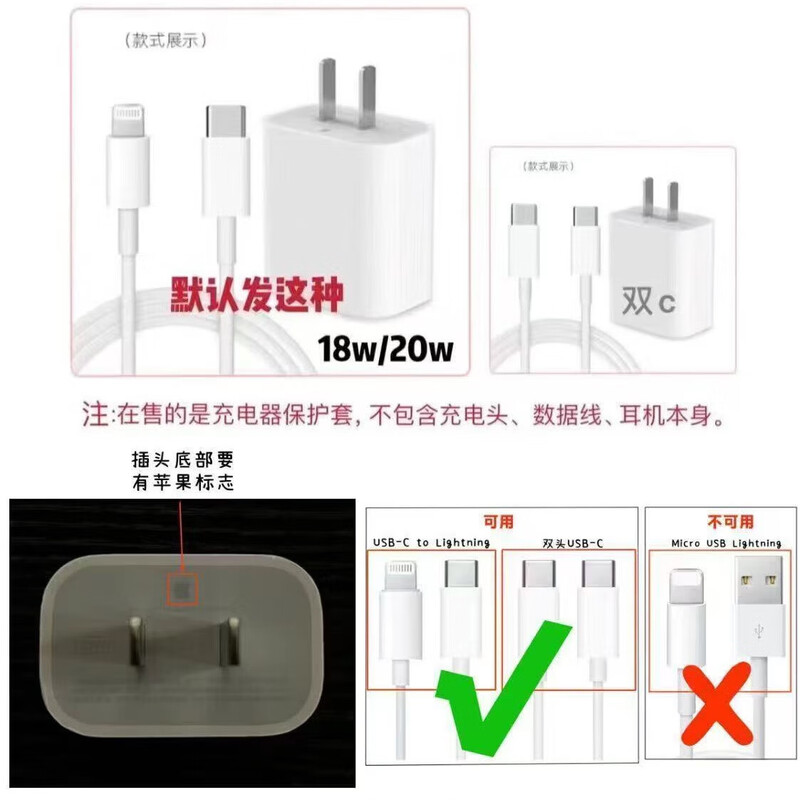 Super cute milky fierce data cable protective cover Apple iPhone17promax 20w charger 16/15/14/13 anti-cat bite, anti-breakage, anti-dirty, dustproof and anti-fouling milky expression four-piece set of protective rope + 2 wire bites + storage buckle
