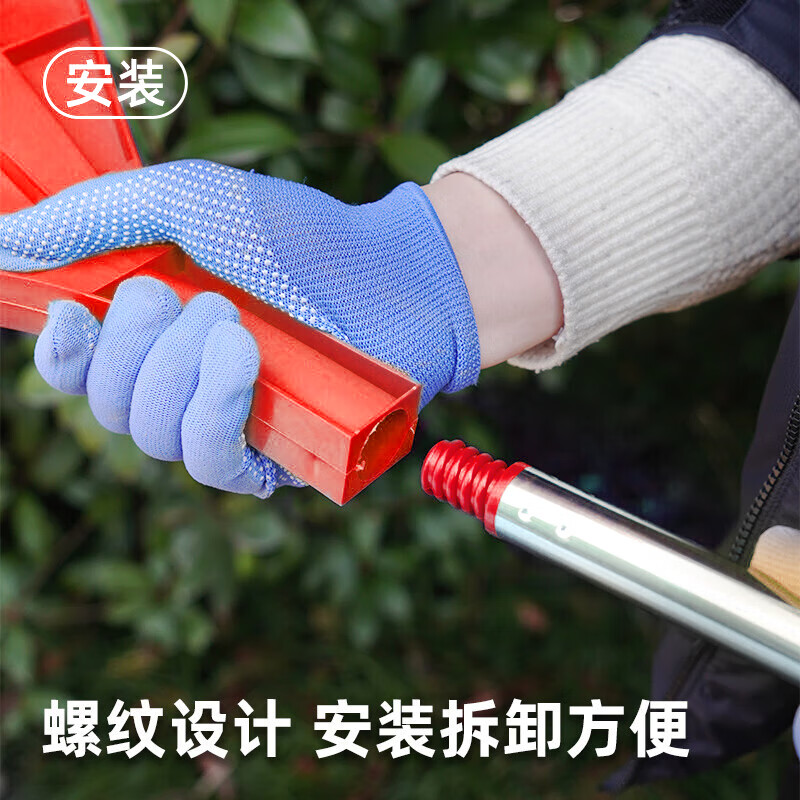 Padiling rake leaf rake grass rake tool 22 teeth detachable stainless steel handle garden iron rake