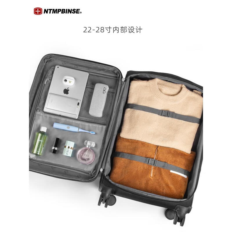 Samsonite Oxford trolley suitcase 20 inches boarding suitcase men's canvas suitcase universal wheel women 28 black 20 inches