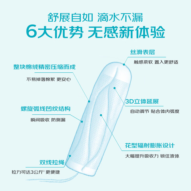 O.b. Ordinary type/large volume/small volume finger-type tampon combination imported from Germany, swimming large/small flow, small volume, 16 pieces*2