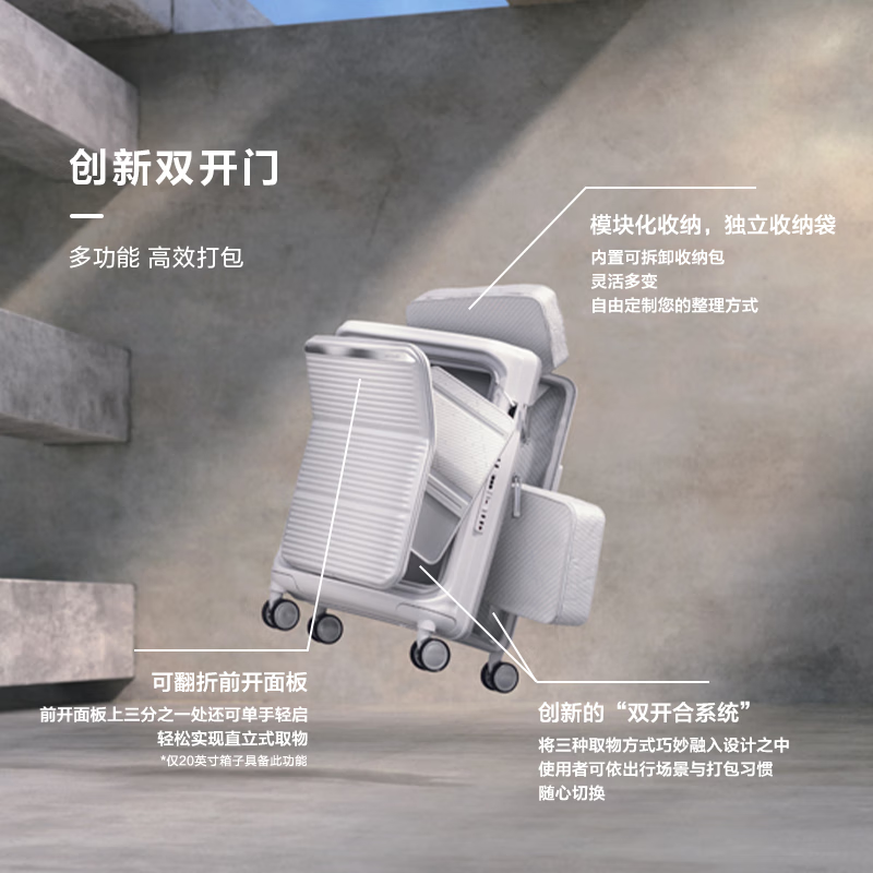 Samsonite suitcase 24-inch front opening trolley case PARALUX double door suitcase KT2 black checked lock box