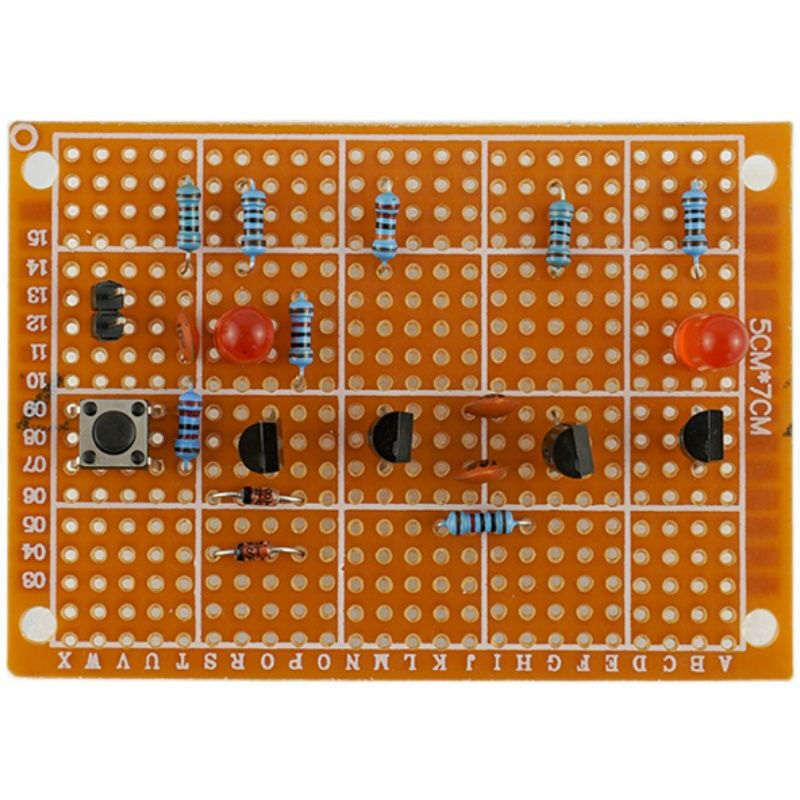 Mo Peng circuit board welding practice set hole board production DIY electronic kit novice beginner student board TZ-WNB-9 hole board 6-piece kit (baking board)