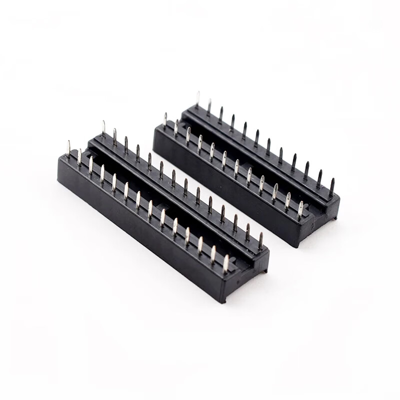 Zejie IC holder, flat-pin IC socket sample pack, chip socket sample pack, 8 types, 66 pcs in total, 8 flat-pin IC holders, 66 pcs in total, boxed