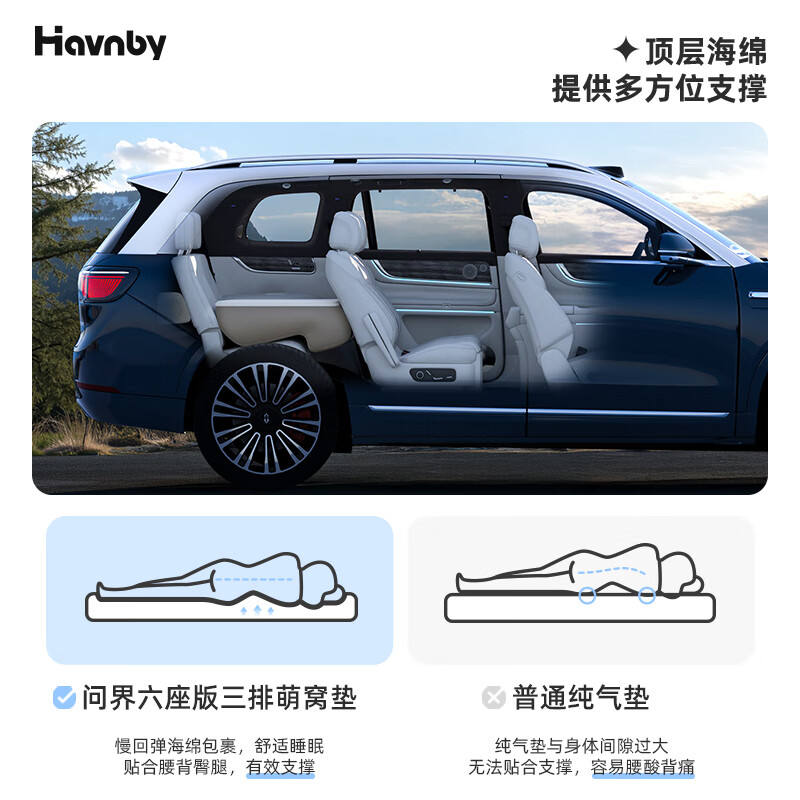 Havnby stable white suitable for asking the world M7M8M9 car rear sleeping pad car inflatable mattress camping lunch break sleeping artifact