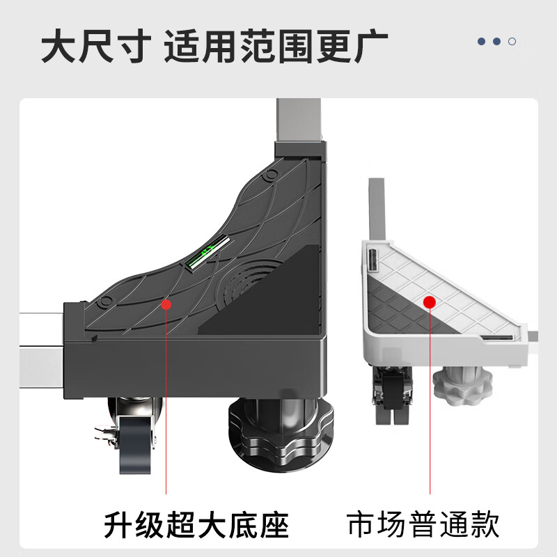 Jiangwutong washing machine base bracket removable drum impeller anti-slip and shock-proof foot pad air conditioner refrigerator heightening suitable for Little Swan Midea Haier Universal