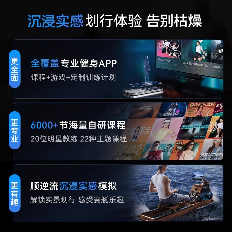 MERACH rowing machine household foldable hydromagnetic dual-resistance fitness equipment fat-burning comprehensive training boat slider 950 upgraded self-generating all-in-one upgrade 65KG