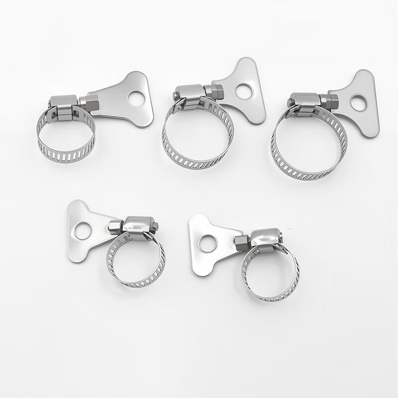 Xiaofeng Seiko 201 stainless steel handle type hoop clamp throat hoop pipe clamp fixed joint 8-12mm 5 pieces