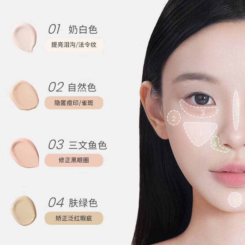 Lang Color Repair Concealer Moisturizes to cover dark circles, acne marks, spots, redness, nasolabial folds, tear troughs, and facial brightening