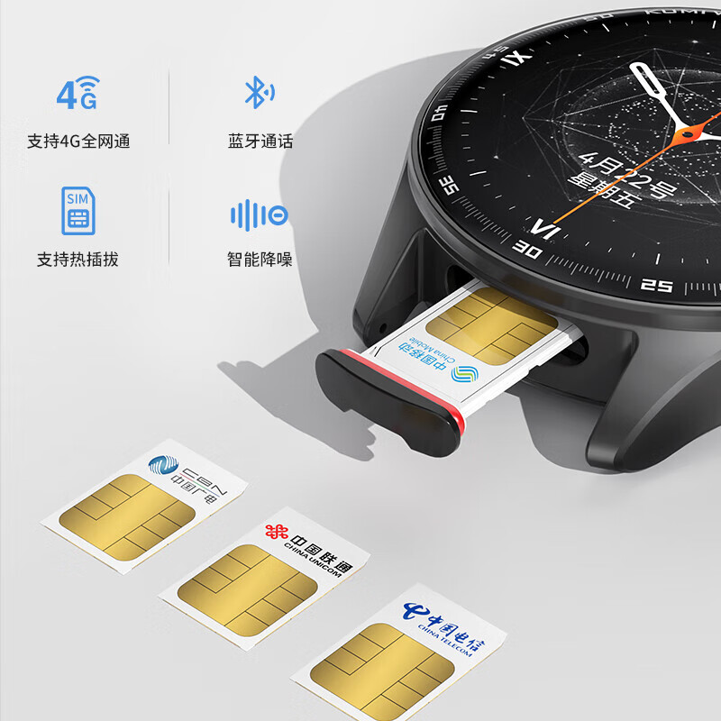 KUMI WATCH Soar Card AI Full Stack Smart Watch Offline Same Model Open Source Hongmeng System HiSilicon Chip 4G Full Netcom Bluetooth Dual Mode Watch Gold Color