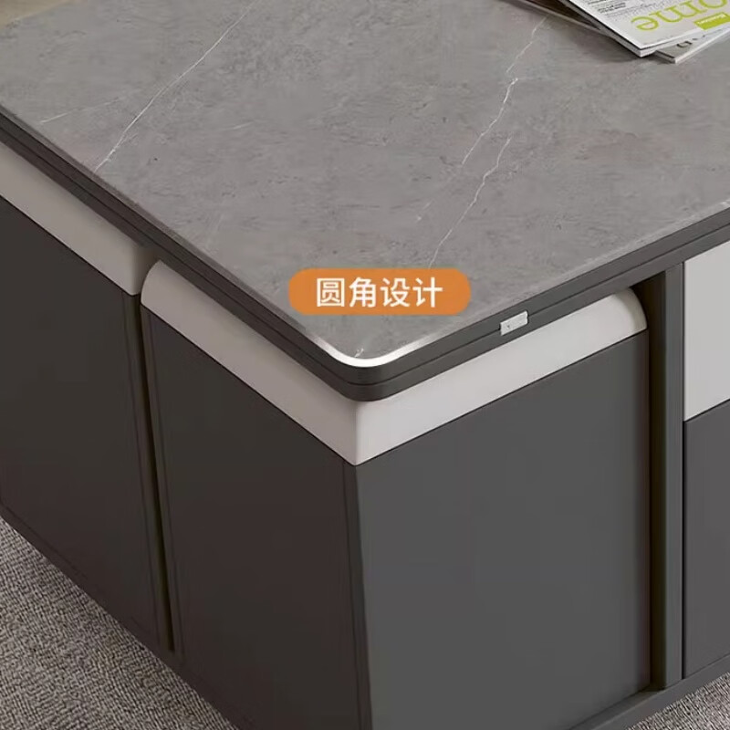 Memory Travel Multifunctional Slate Lift Coffee Table Dining Table Dual-Purpose Folding Simple Tea Table Tea Table Dining Table Home Living Room Coffee Table