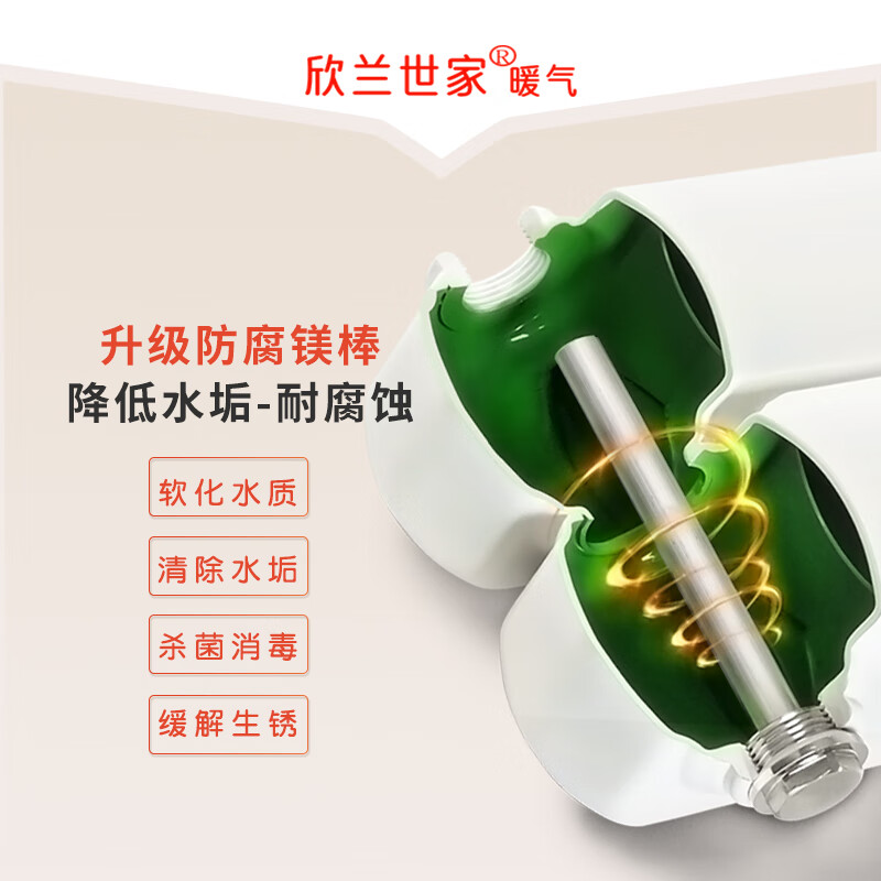 Xinlanshijia stainless steel radiator household central heating radiator self-heating 50*25 square meter stainless steel 50*25 square meter (single column price, minimum order of three columns) 1800mm*1 column 1.8