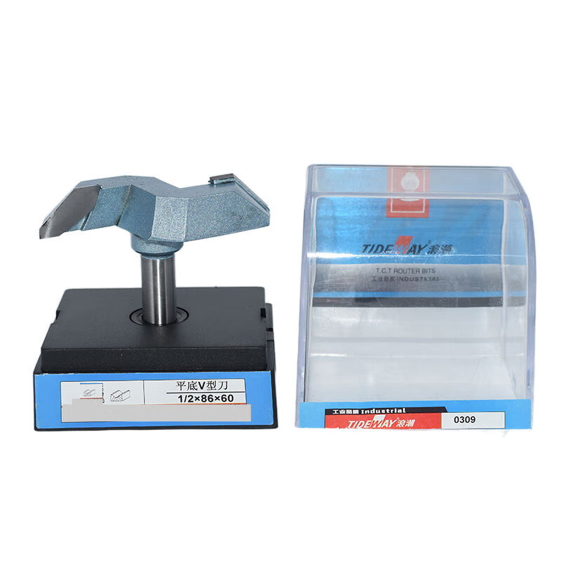 TIDEWAY industrial grade flat bottom V-shaped knife woodworking chamfering edge knife engraving machine 45 degree bevel edge knife bakelite 12*61*35