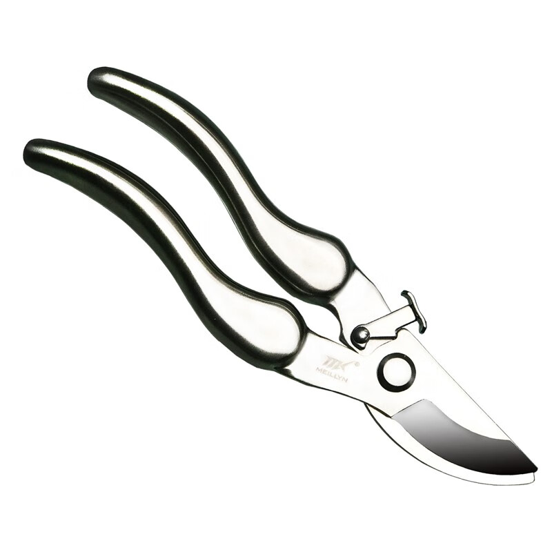 JCZS Japanese brand special scissors for cutting branches, pruning shears, stainless steel gardening flowers, grapes, fruit trees, fruit picking plant shears, silver pruning shears (curved mouth)