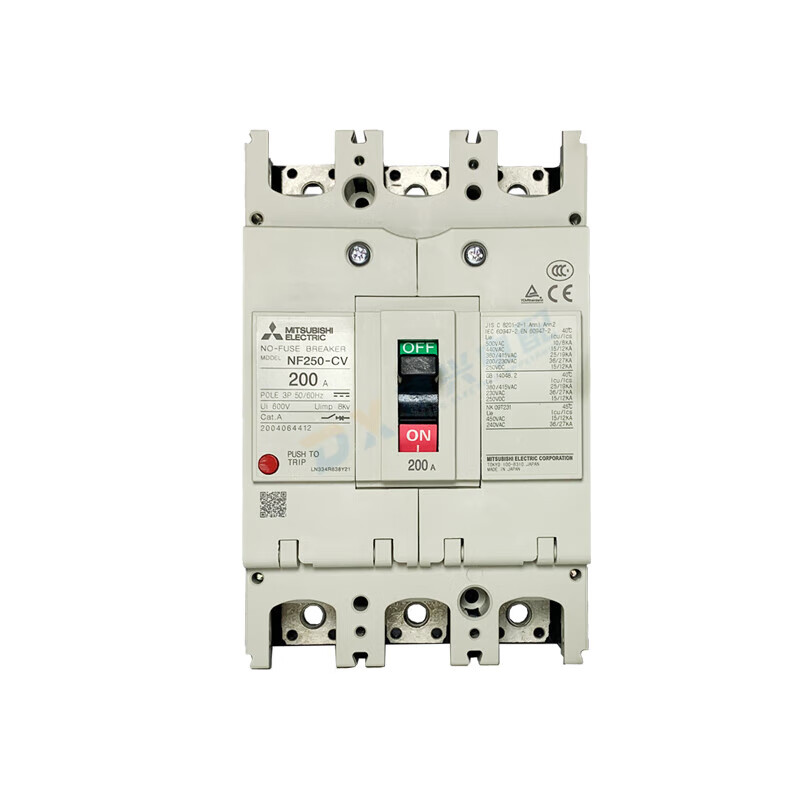 Mitsubishi NF250-CV air switch factory plastic case protector three-phase four-wire industrial leakage protection circuit breaker 3P 125A
