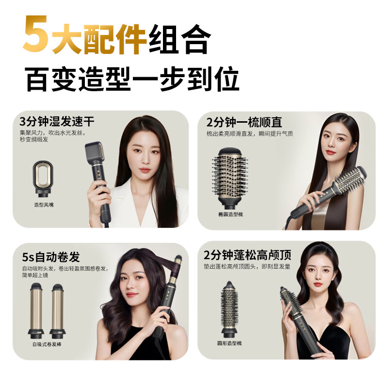MARTISAN golden high-speed silent hair dryer household high-power high-wind does not damage hair quick-drying negative ions with curling iron