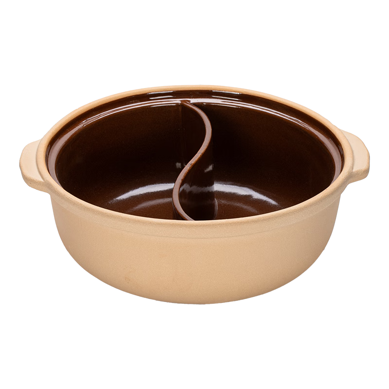 Qinkai old-fashioned mandarin duck hot pot clay pot hot pot restaurant open fire ceramic special household dormitory soup commercial outdoor hot pot 6L mandarin duck pot without lid open fire 6-8 people 1 inch