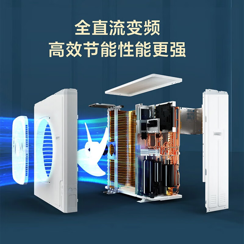Haier single fan large 3 hp 4p 5P 6 hp central air conditioning duct machine one to two one to multi-frequency heating and cooling whole house home embedded ultra-thin silent multi-connection 5-horse set | one to four single fan