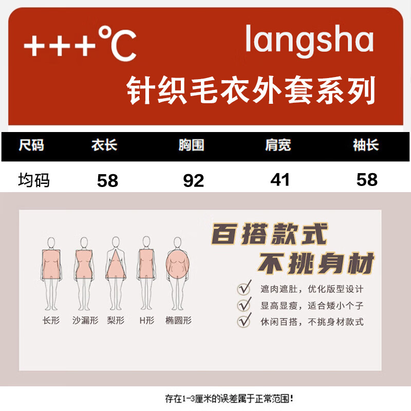 Langsha Knitted Cardigan Women's 2025 Autumn and Winter New Slim Jacket Women's Small Outer Style Top