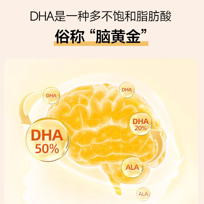 Xinbeian DHA Compound Algae Oil Flaxseed Oil Nutritional Soft Capsule Natural Seaweed Oil for Pregnant Women and Lactation