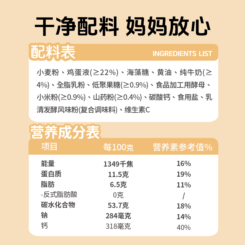 Swan Diandian Produced by Huang Swan Children's Egg Toast Thick-cut Bread Baby Breakfast Snacks 322g Straight from the Source