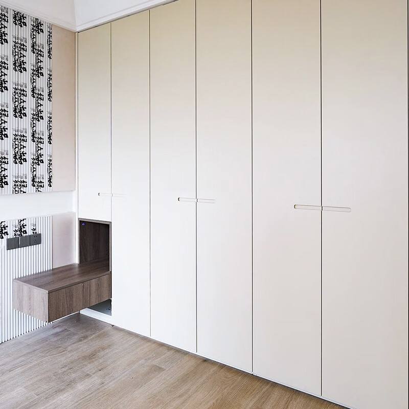 Aochaohang Guangzhou Foshan whole house customization factory solid wood furniture door to top modern simple wardrobe cabinet measurement - deductible payment - customized size free quotation and drawing Square meters