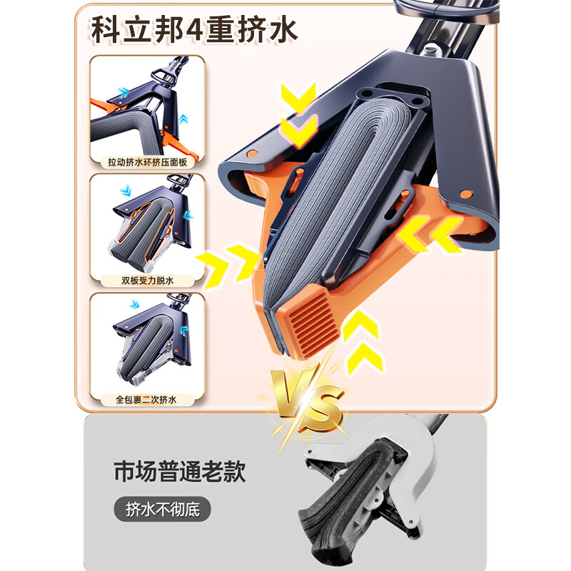 Kelibang Sponge Mop Hand-washable Lazy Collodion Mop 38cm KB2065