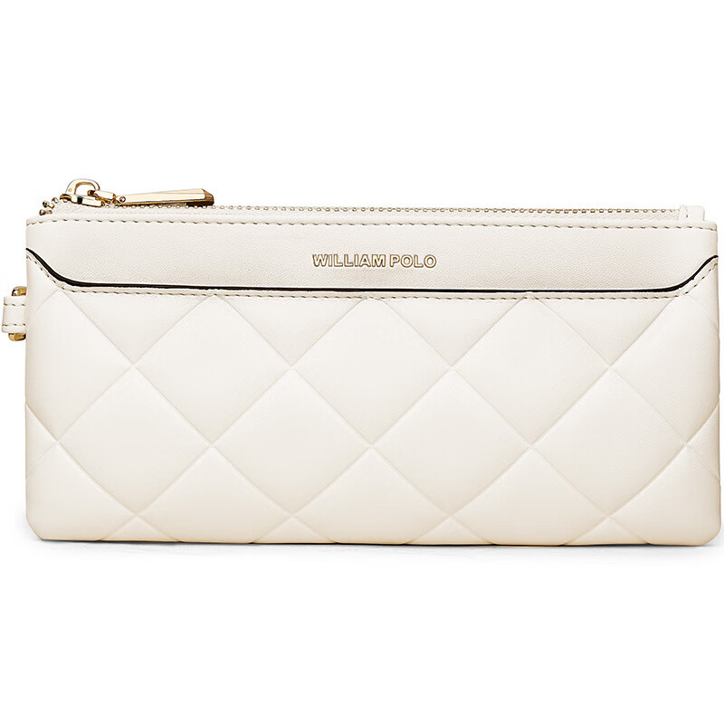 WILLIAMPOLO Emperor Paul Women's Wallet Ins Women's Long Thin Clutch Bag Diamond Korean Style Mobile Phone Bag Versatile Gray