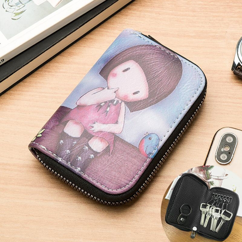 Ye Yu Key Bag Men's and Women's Key Bag Universal Car Large Capacity Multi-Function Key Chain Storage Bag Simple and Compact Home Use Short-haired Girls