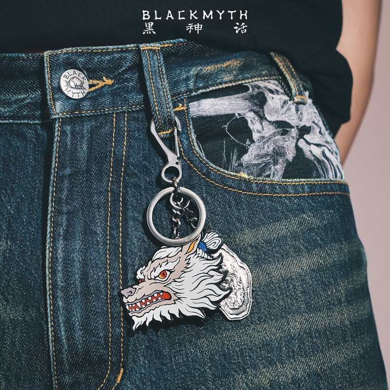 Black Myth Golden Pool Elder Color Changing Keychain Wukong Same Style Bag Pendant Temperature Changing Enamel Creative Pendant Collection Gift