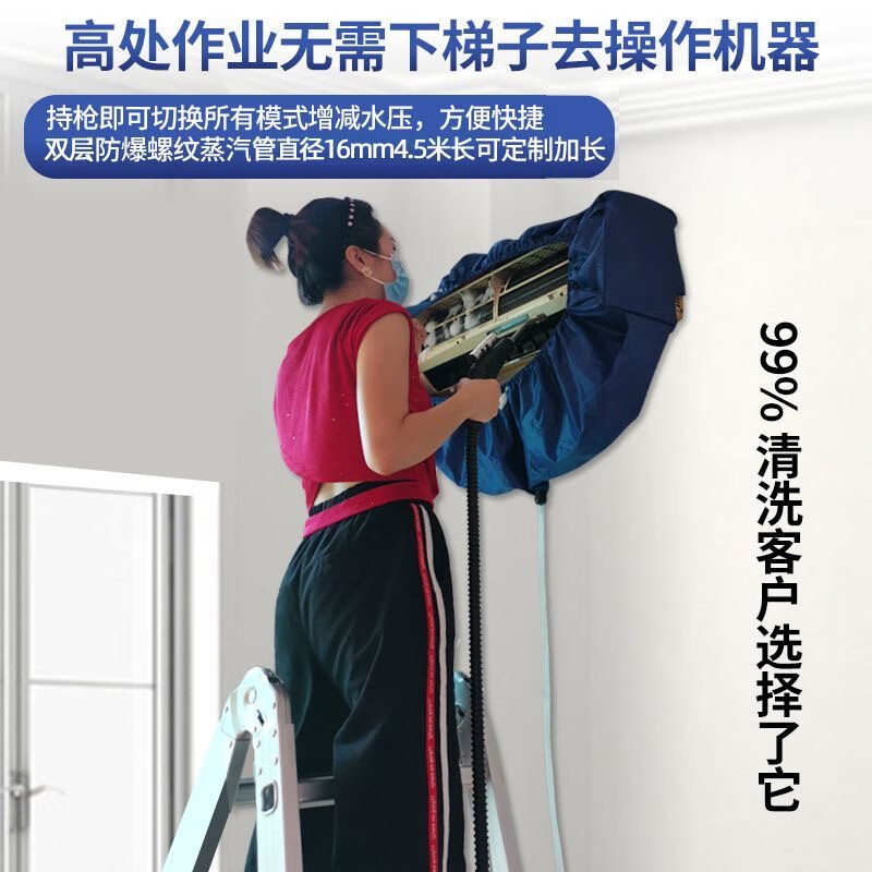 JD Logistics Home Steam Cleaner Accessories for Kitchen Air Conditioning Home Appliances Range Hood Cleaning Steel Ball Cleaning Brush Cloth Set Rag Cloth Apron Cleaning Set 1 Pack Replacement Steel Ball