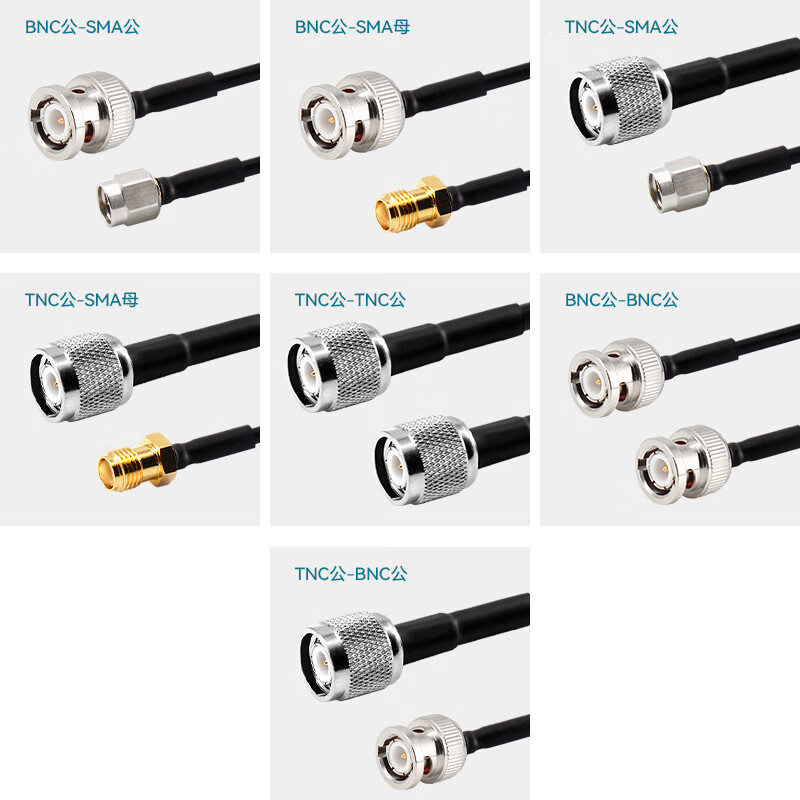 XINQY Xinqiyuan LMR200 high-power coaxial cable BNC/TNC/SMA connector 0-6G RF interconnection GPS antenna feeder cable assembly BNC male-SMA male 3m