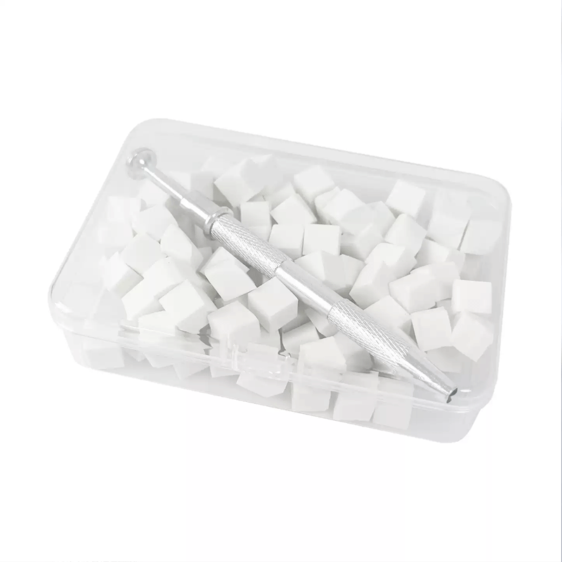 Jing Xiaodi Concealer Mini Tofu Block Pat Paste Sponge Manicure Tools Gradient Smudge Blush Nail Clip Nail Special