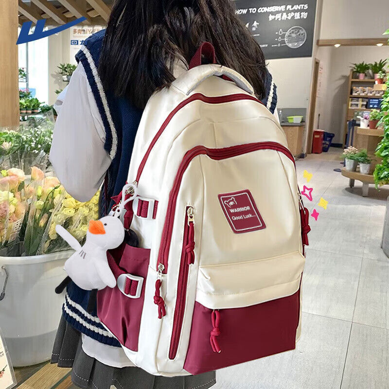 Pull back schoolbags for female middle and high school students 2025 new high-looking lightweight lightweight backpacks large-capacity student travel backpacks