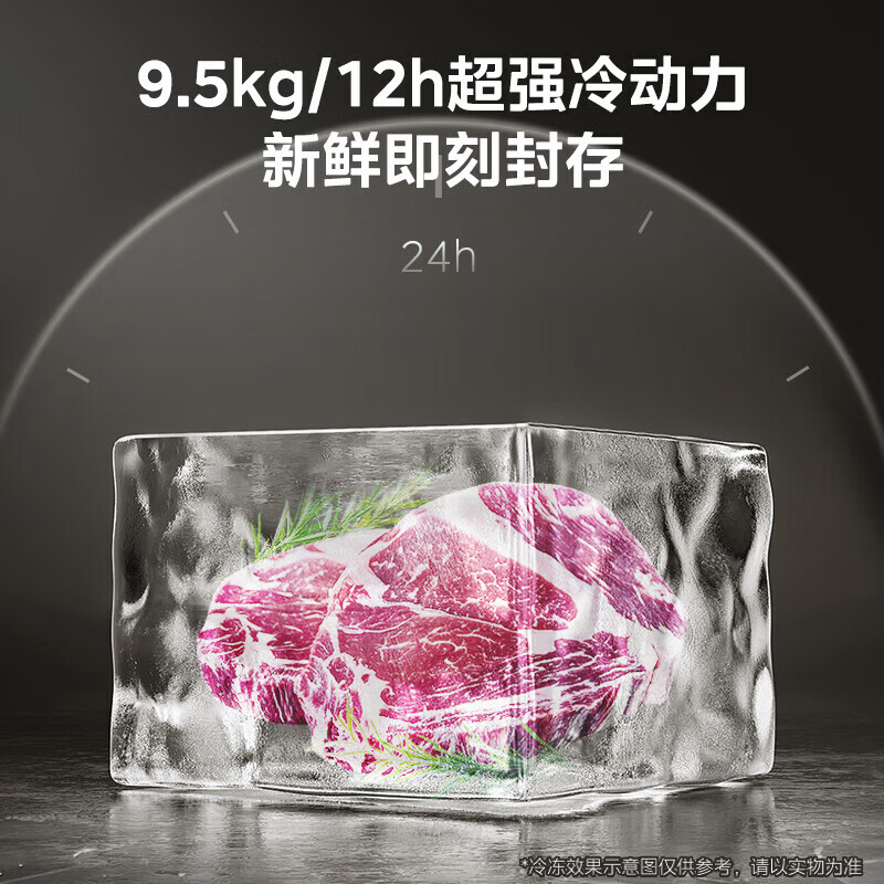 Midea Refrigerator 605L606L607L Side-by-side Smart Frequency Converter Level 1 Energy Efficiency Double Door Household Energy Saving Frost-free and Odor-Free Large Capacity Embedded Side-by-side Large Refrigerator BCD-606WKPM(E) Charcoal Gray-Moon Night