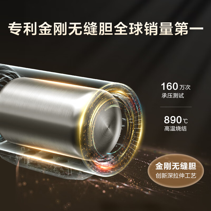 Haier's state-subsidized electric water heater 80 liters PD3 King Kong Seamless Bile Life-long no-replacement magnesium rod 3000W first-level energy efficiency energy-saving water storage type large water volume household Jingdong self-operated