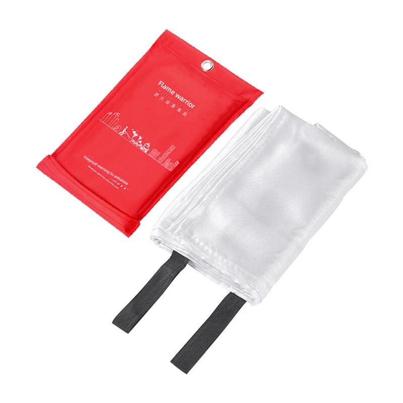 Flame Warrior Fire Blanket Fire-fighting Special Fire Blanket Fire Mat Kitchen Home Escape Fiberglass Silicone 1.5M Fire Blanket + Free Glove Hook Upgraded and Thickened