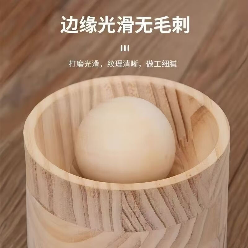 Man Gong Dumpling Skin Presser, 200 household dumpling skin presses per minute, wooden round dumpling rolling device, blessing, wealth and longevity seal, 4 pieces in total