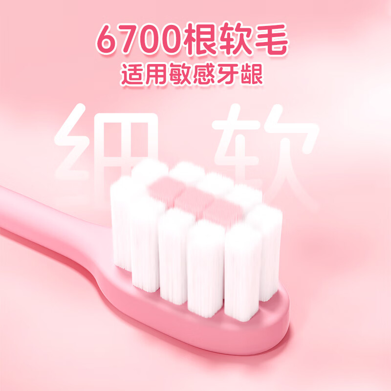 Dinosaur Doctor (PROTEFIX) adult anti-allergic soft-bristle toothbrush, non-fried hair, cat claws, anti-slip handle, deep cleaning interdental brush, family set of 6