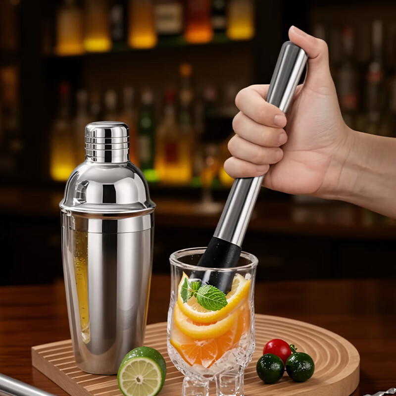 CLITON304 stainless steel cocktail mixer, milk tea shop hand-made lemon artifact cocktail hand-shake shaker cup and pot 4-piece set