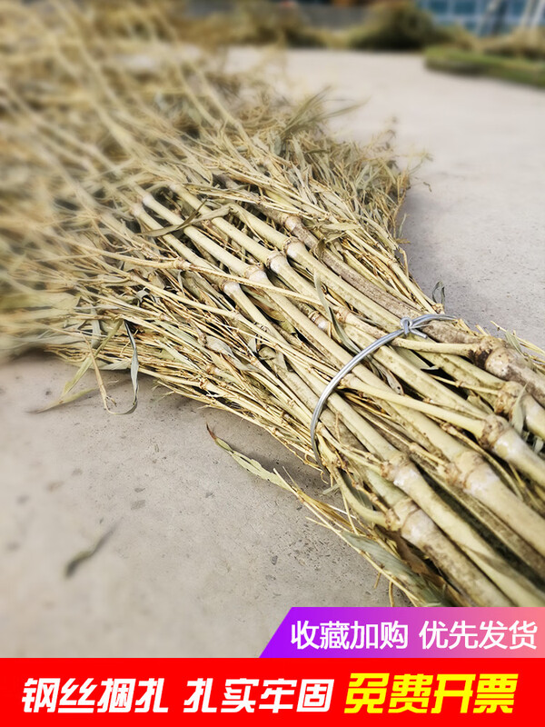 Bamboo broom, large broom, large old-fashioned road broom, courtyard outdoor factory workshop special soil broom, small broom, large broom, one-piece thickened dense leaves 4 catties 2 meters sweeping ash leaves (non-divided 16