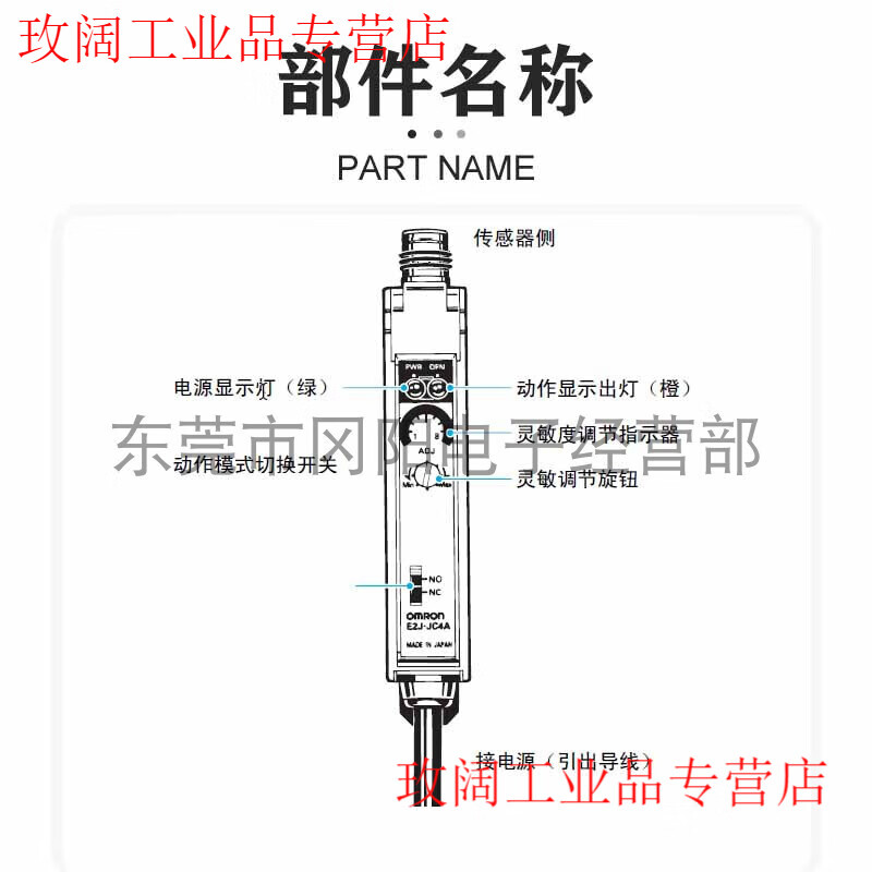 Yue Changsheng original proximity sensor electrostatic capacitance amplifier separate type E2J-J4CA E2J-W10MA physical shooting E2J-W20MA